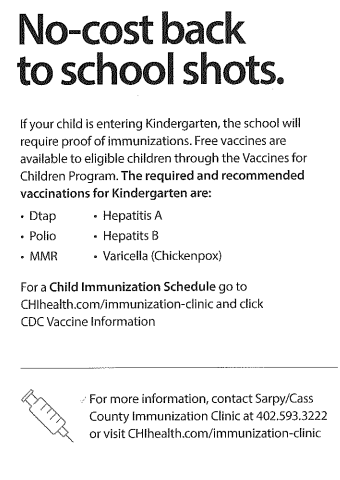 back to school immunization