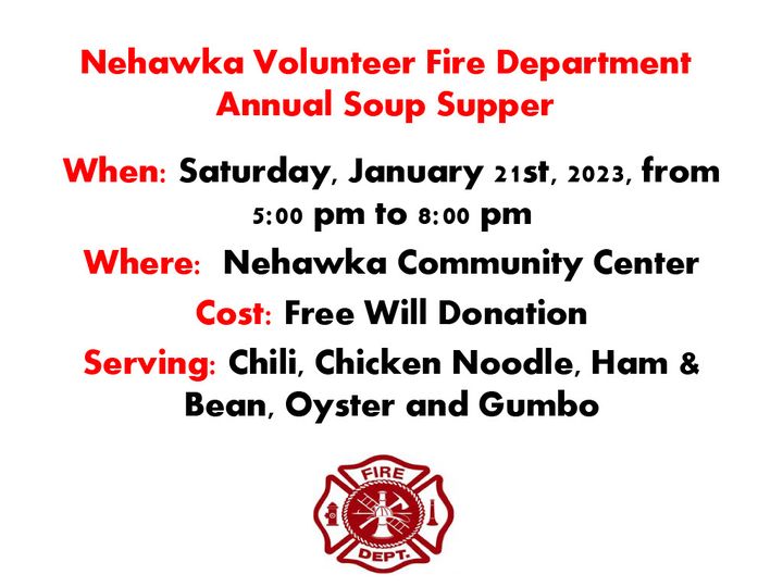 nehawka soup supper Jan 2022