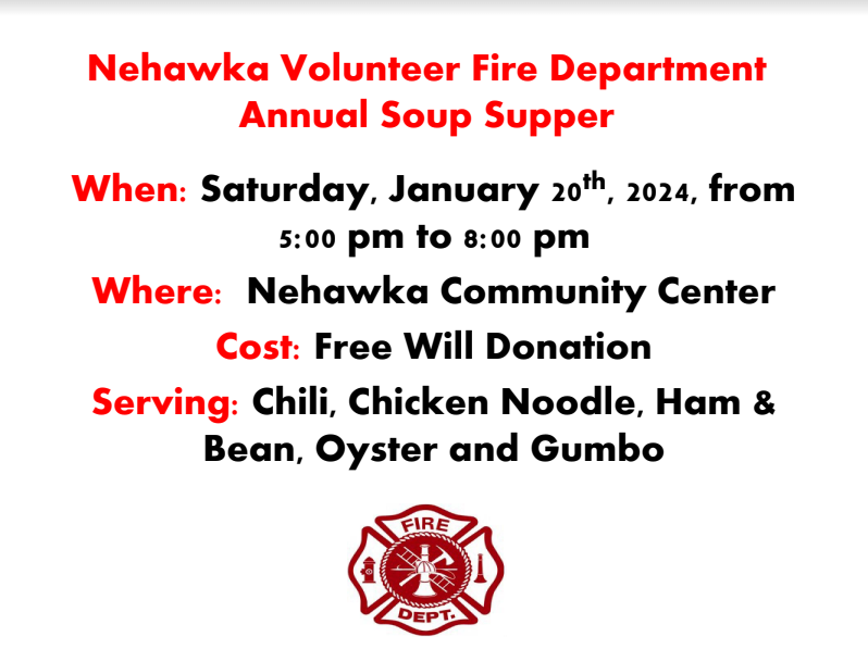 Nehawka VFD soup supper