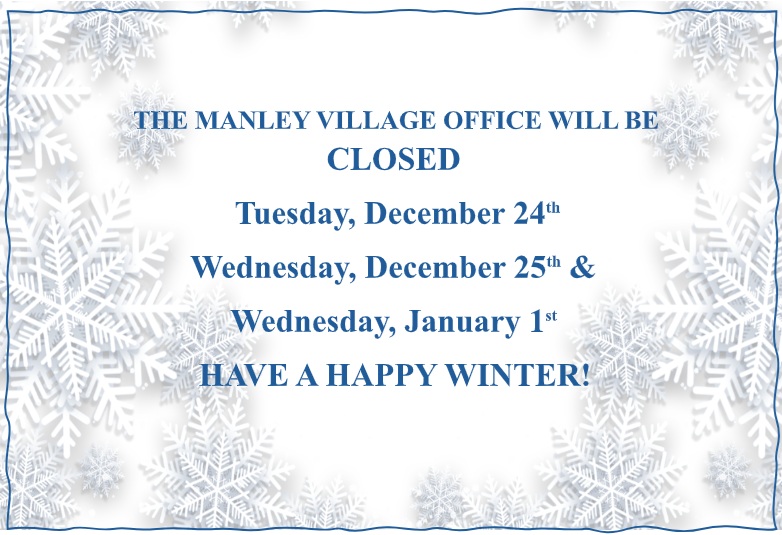Manley holiday notice