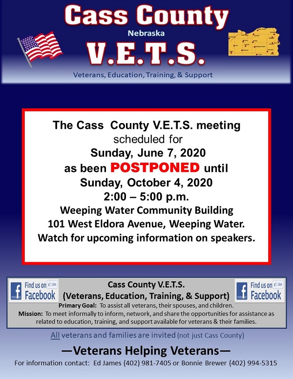 Cass County VETS June 7 2020